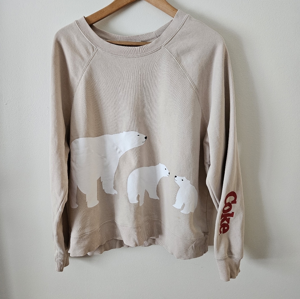 RARE wildfox coca cola polar bears sweatshirt